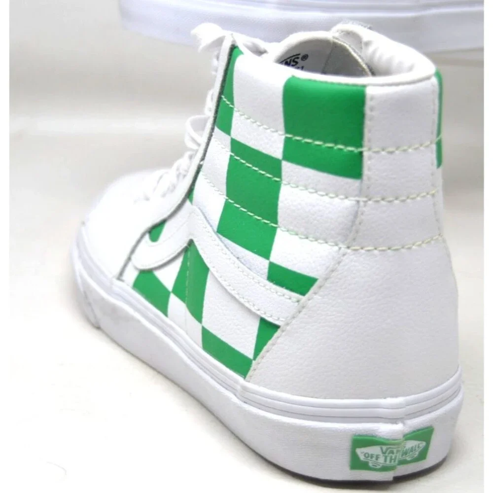 Vans SK8-Hi Mens 9.5 Shoes Skate Casual Leather Check Womens 11